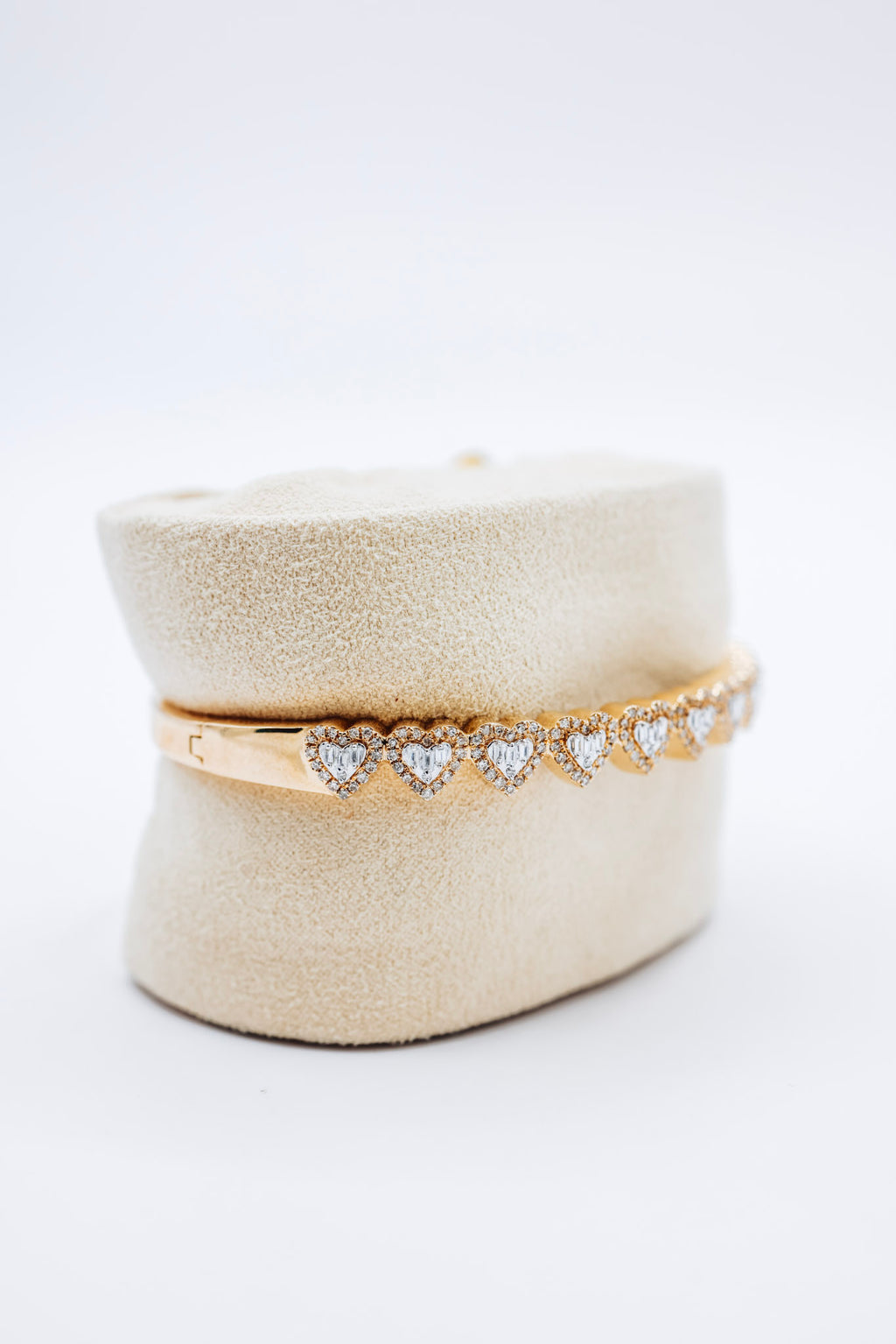 Multi Hearts 10K 0.85CTW Ladies Diamond Bangle