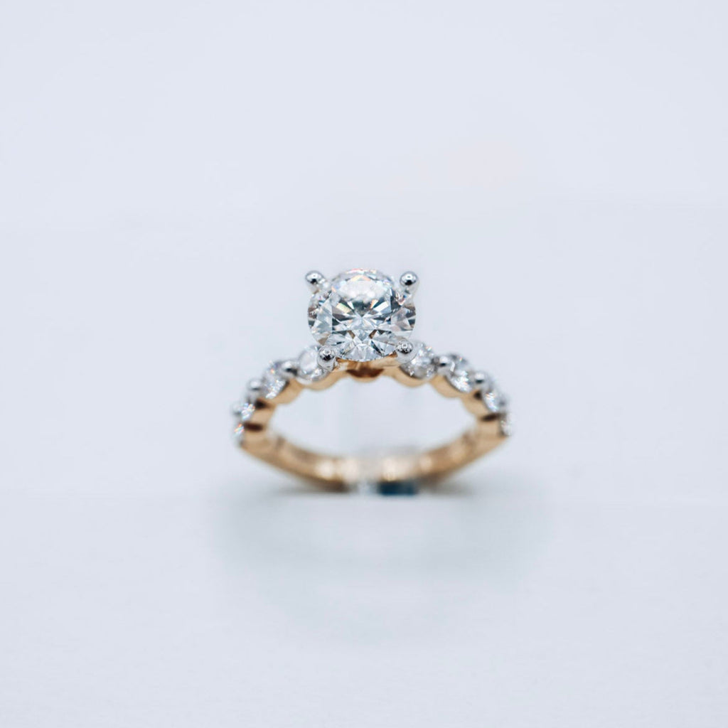 14K 3.06CT Round Brilliant Cut Certified Lab Diamond Ring