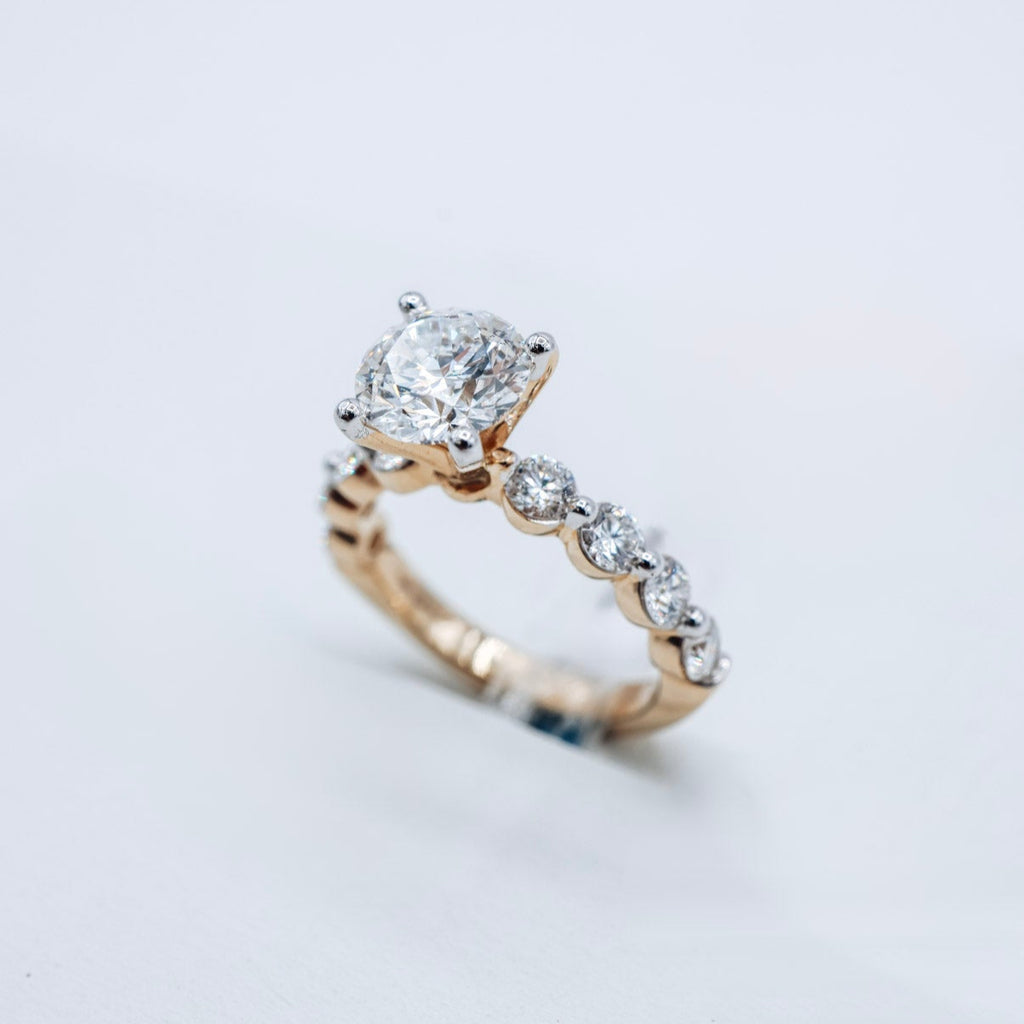 14K 3.06CT Round Brilliant Cut Certified Lab Diamond Ring