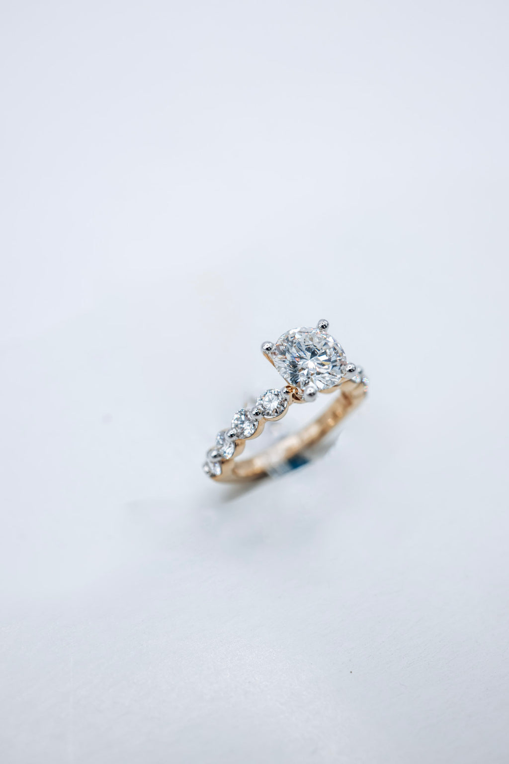 14K 3.06CT Round Brilliant Cut Certified Lab Diamond Ring