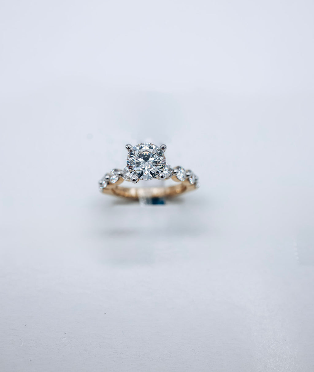 14K 3.06CT Round Brilliant Cut Certified Lab Diamond Ring