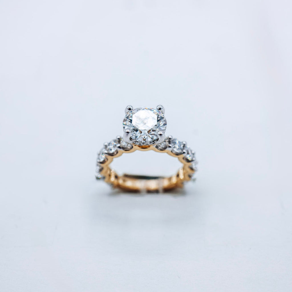 14K 5.17 CTW Brilliant Cut Lab Diamond Ladies Ring