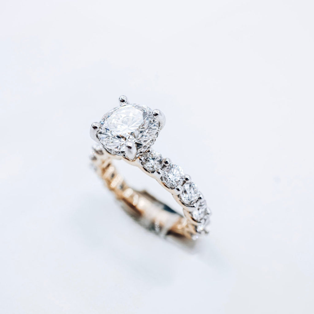 14K 5.17 CTW Brilliant Cut Lab Diamond Ladies Ring