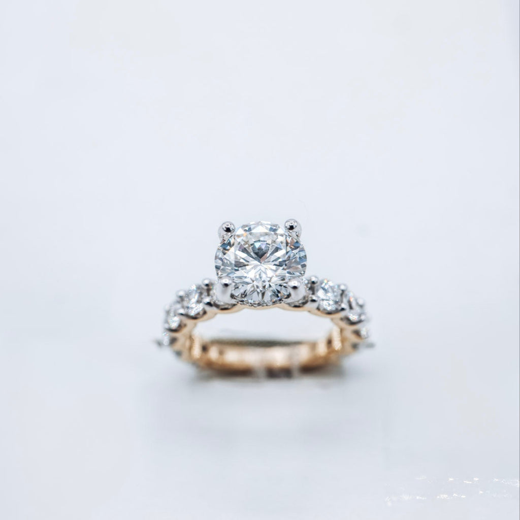 14K 5.17 CTW Brilliant Cut Lab Diamond Ladies Ring