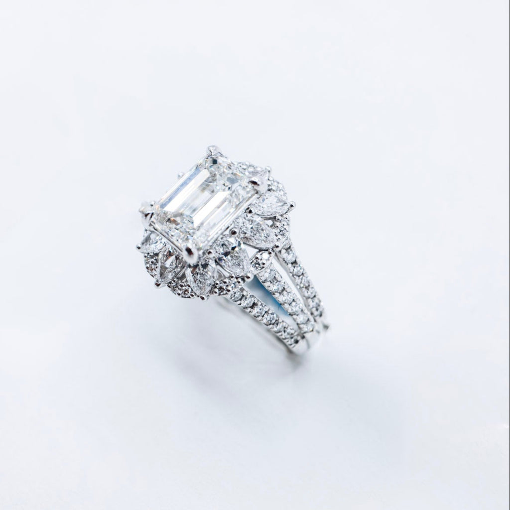 14K 5.00CTW Certified Lab Diamond Ladies Ring