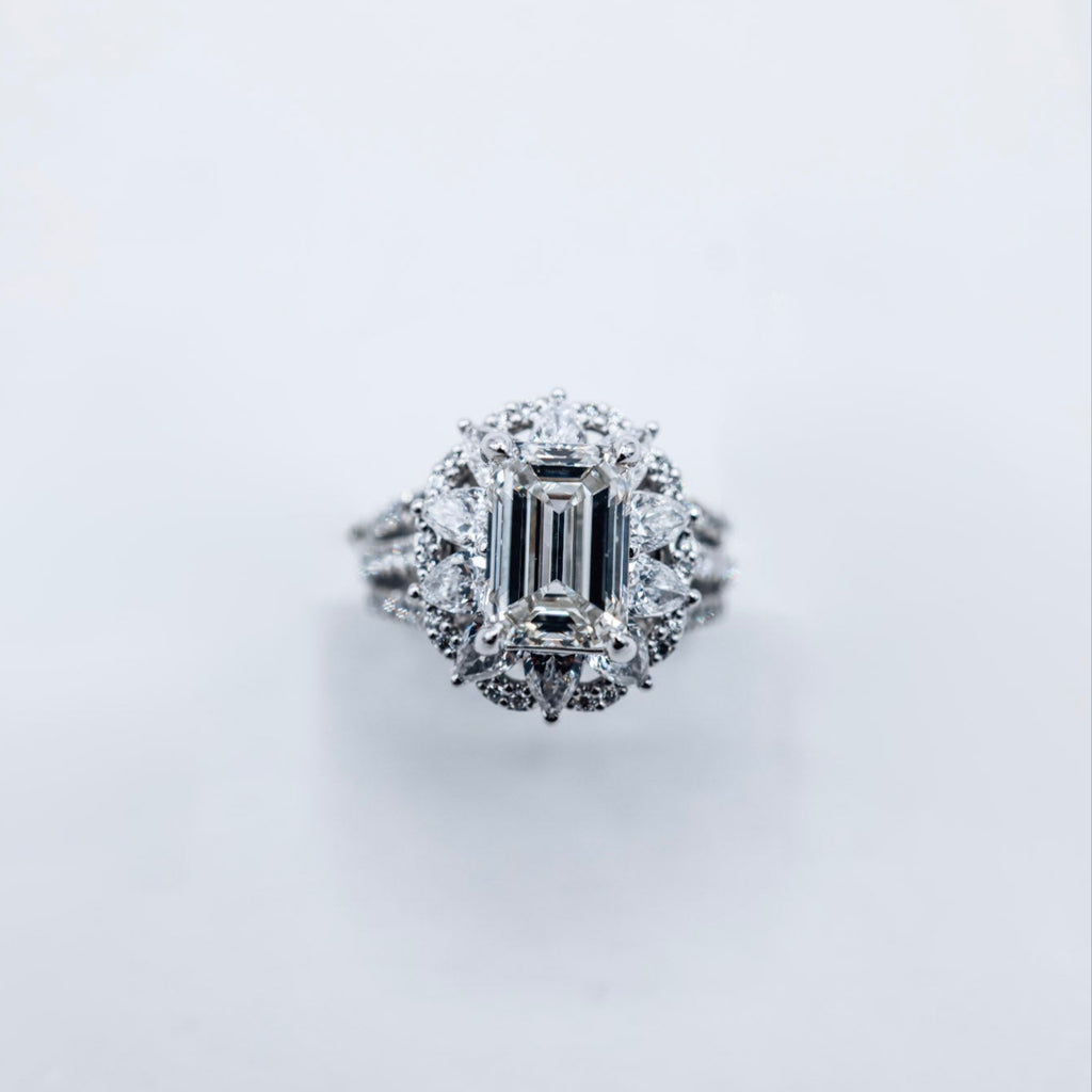 14K 5.00CTW Certified Lab Diamond Ladies Ring