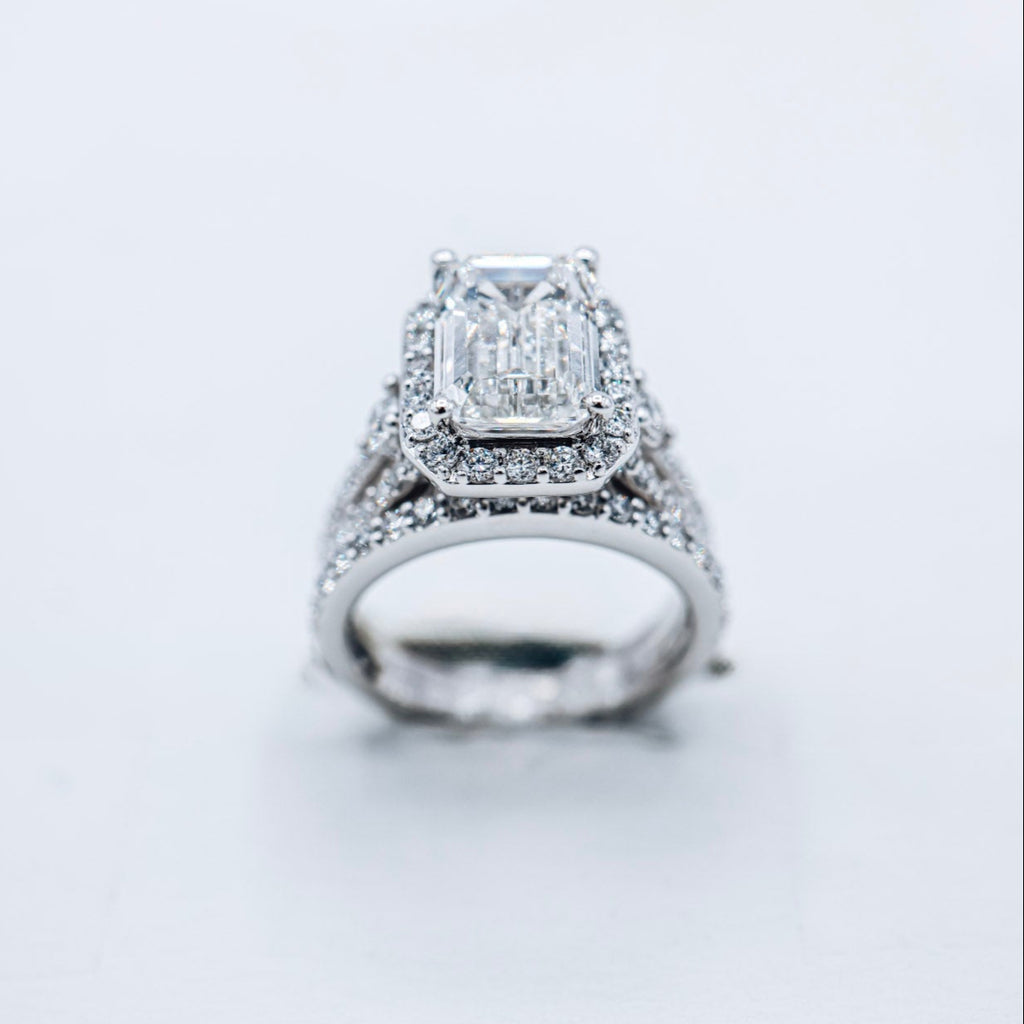 14K 5.057CTW Certified Lab Diamond Bridal Set Ladies Ring