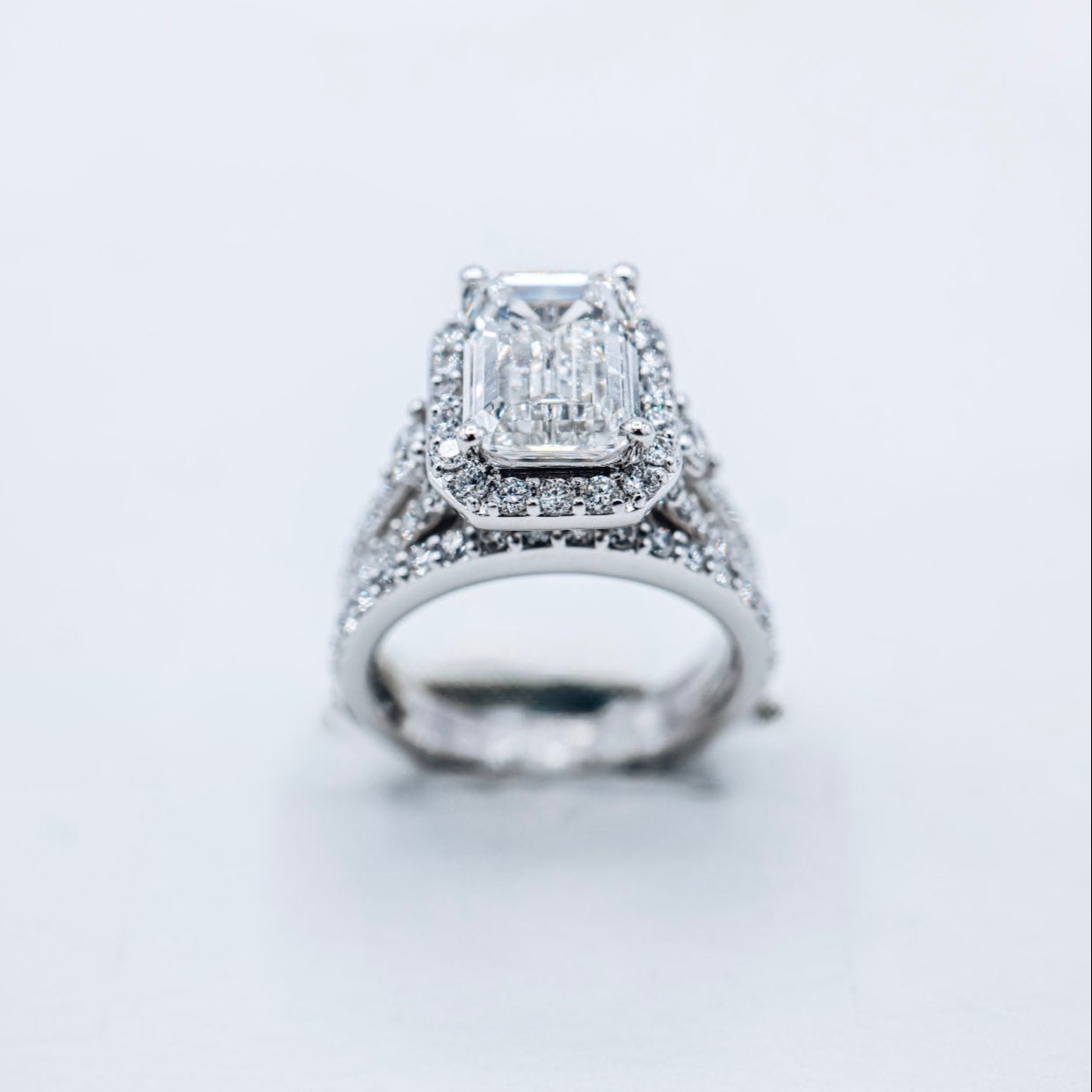 14K 5.057CTW Certified Lab Diamond Bridal Set Ladies Ring