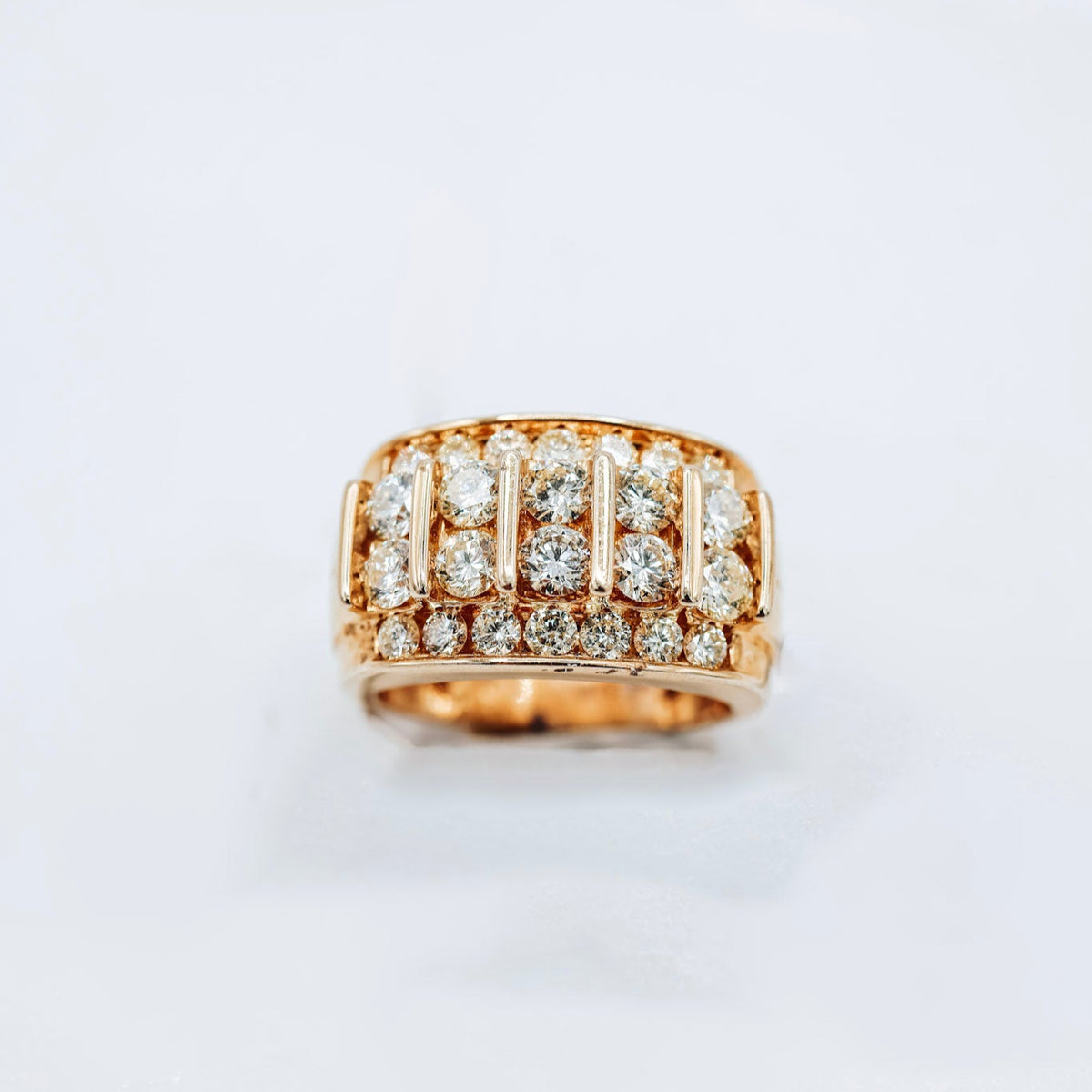 10K 3.06CTW Men Diamond Ring