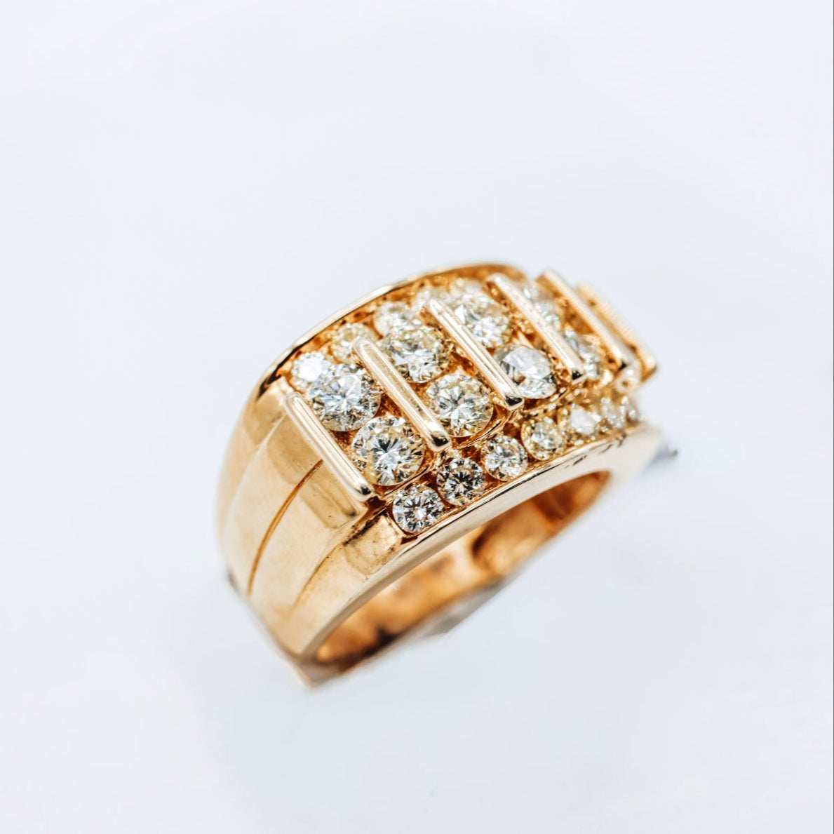 10K 3.06CTW Men Diamond Ring