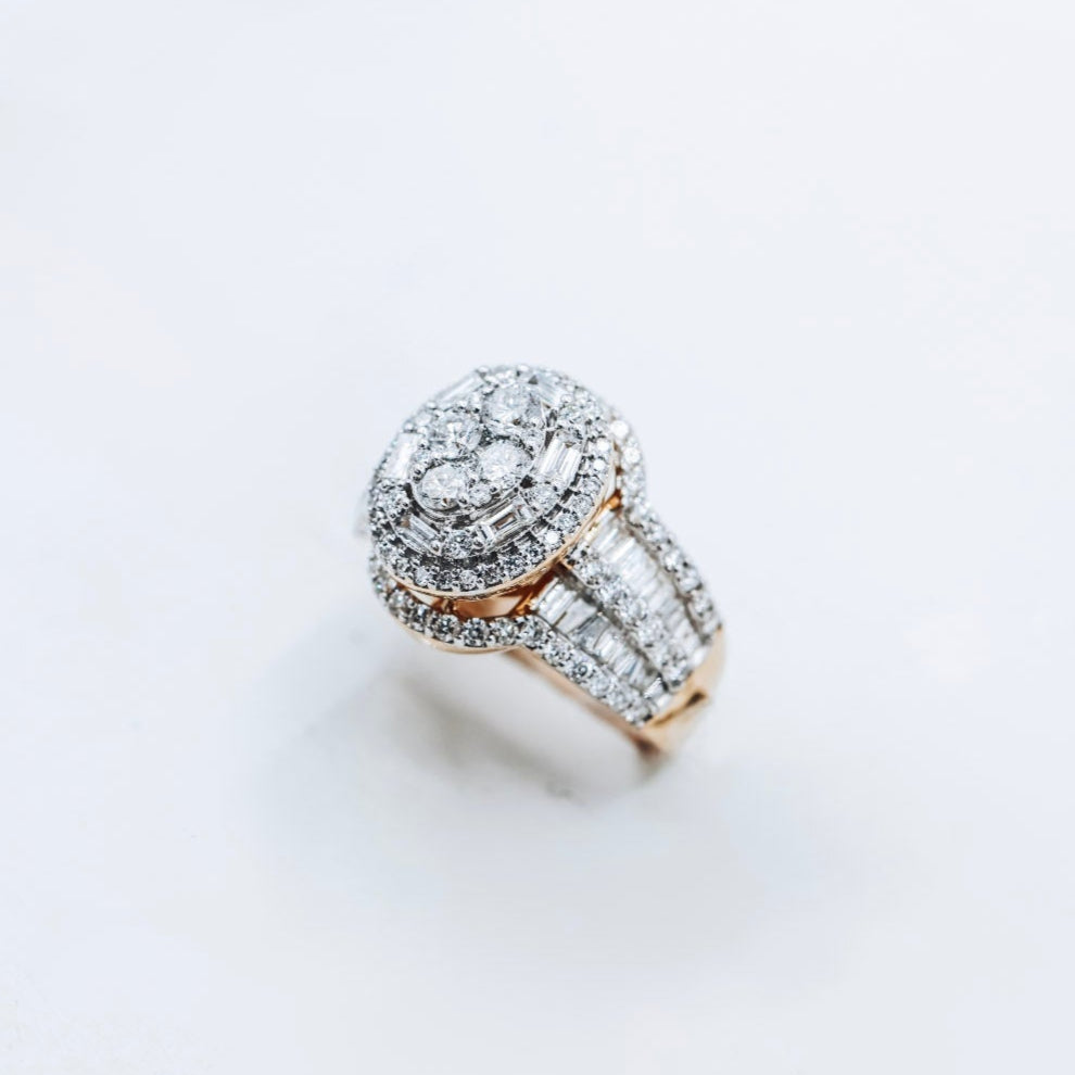 14K 2.12 CTW Ladies Oval Multi-Diamond Ring