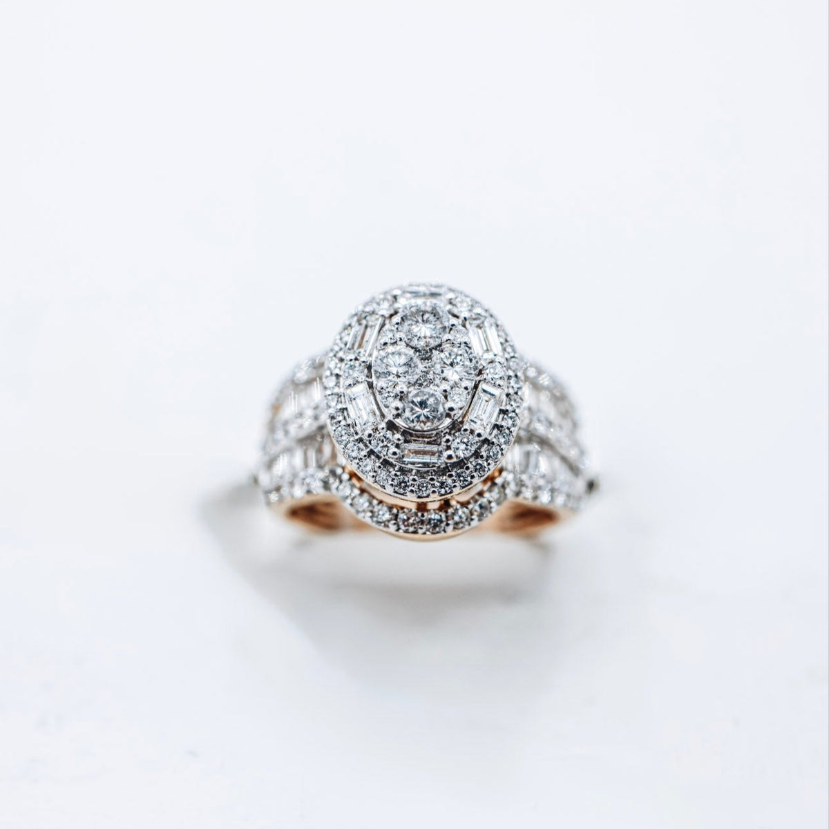 14K 2.12 CTW Ladies Oval Multi-Diamond Ring