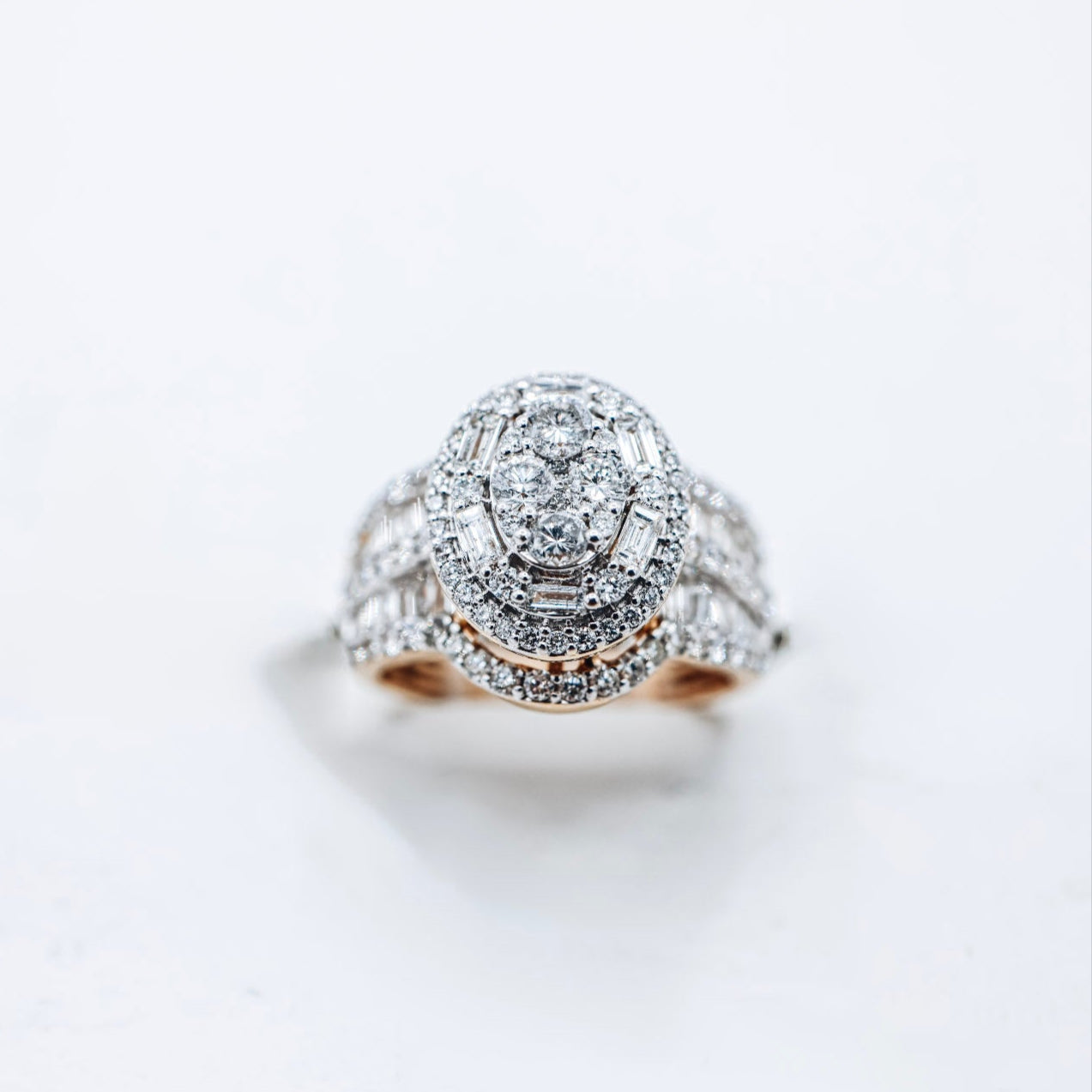 14K 2.12 CTW Ladies Oval Multi-Diamond Ring