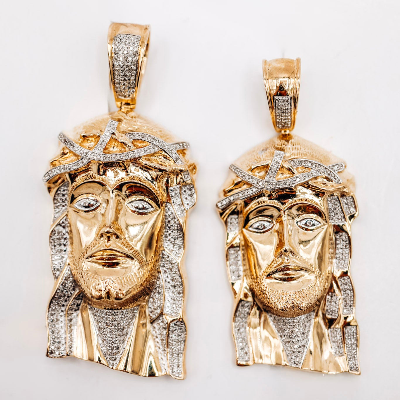 Jesus Head Charm 10K Diamond Charm