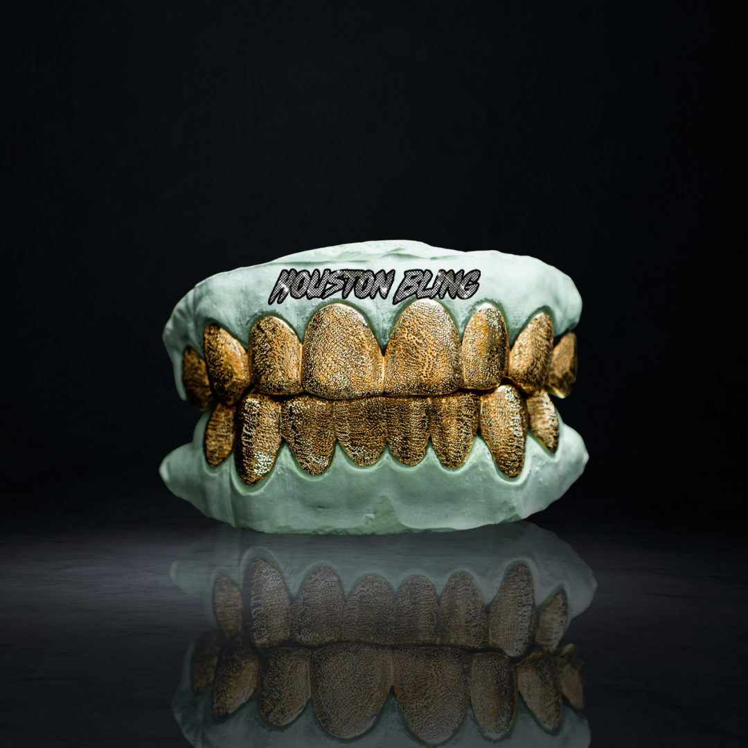 Gold with Diamond Dust Grillz